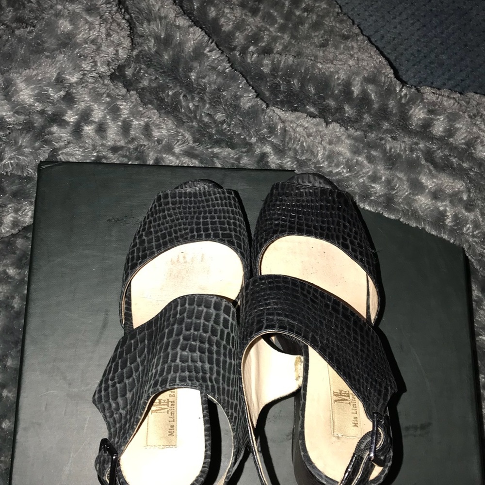 MIA Limited Edition Valerie Black Croco Wedge - Picture 5 of 6